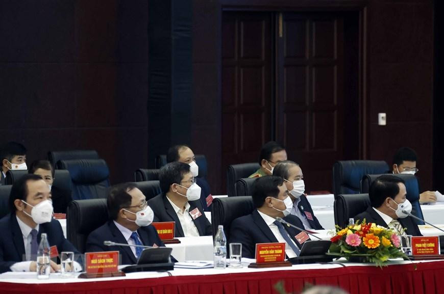 Hội thảo quốc gia diễn ra tại Đà Nẵng sáng 17/1 với chủ đề Tiếp tục đẩy mạnh, nâng cao hiệu quả cải cách tư pháp đáp ứng yêu cầu xây dựng và hoàn thiện Nhà nước pháp quyền xã hội chủ nghĩa Việt Nam đến năm 2030, định hướng đến năm 2045. (Ảnh: Thống Nhất/TTXVN)