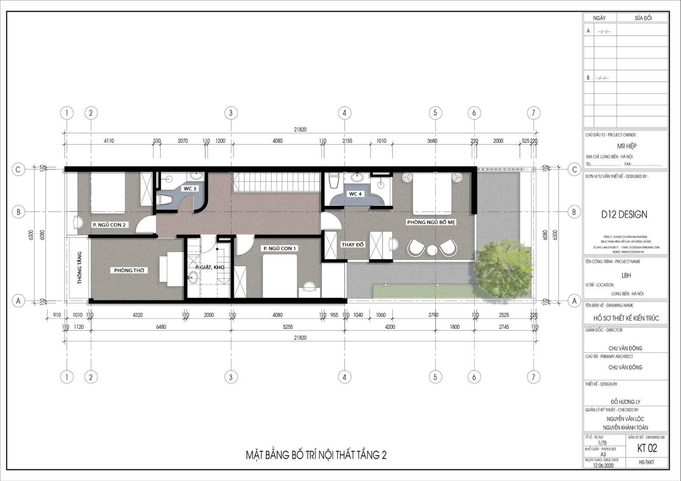 Công trình được xây dựng trong đúng đợt dịch COVID -19 căng thẳng tại Hà Nội với chi phí xây dựng là 3 tỷ đồng. Trong hình là bản vẽ mặt bằng công trình.