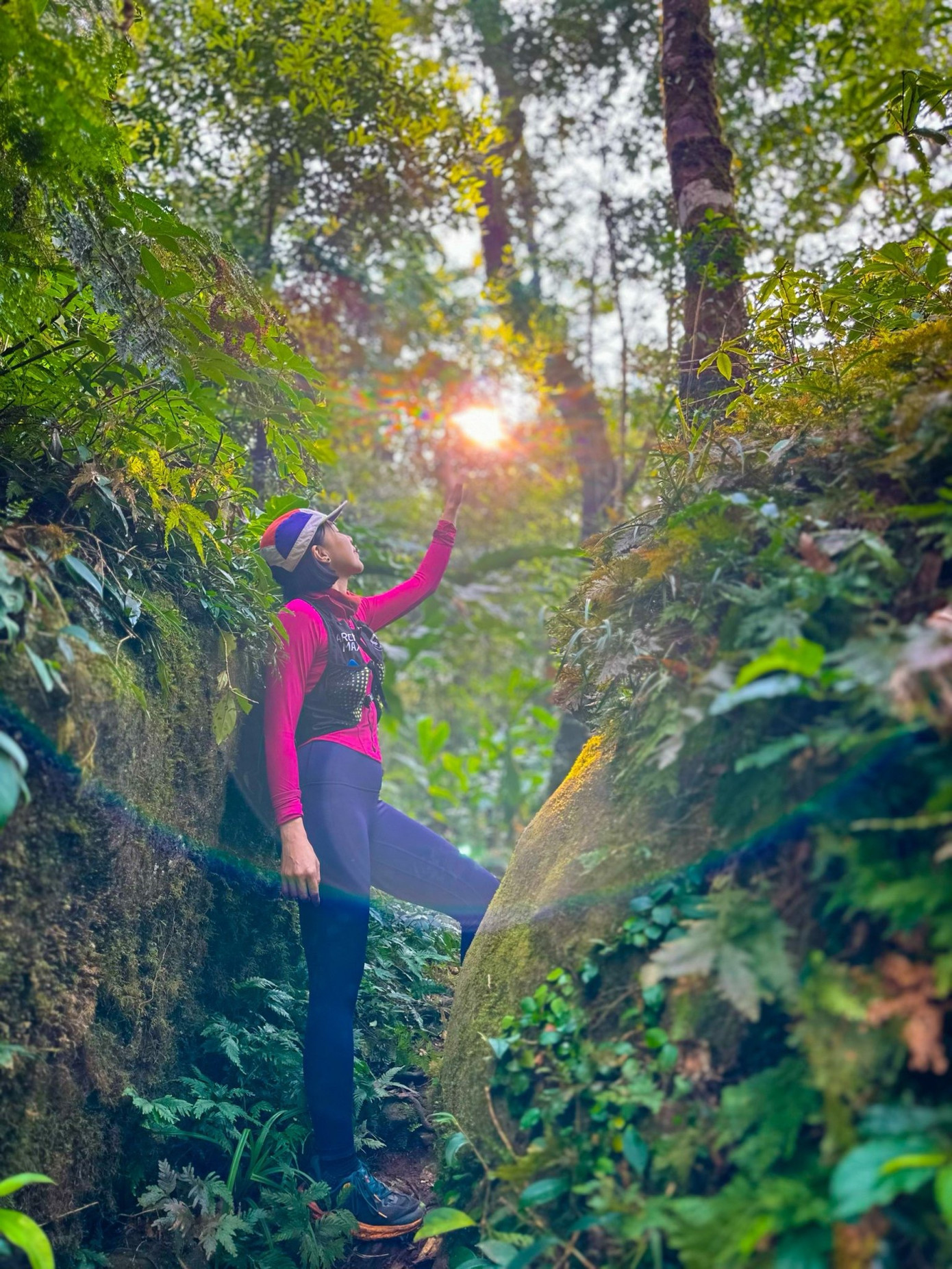 Cung đường chinh phục đỉnh Sa Mu sẽ đi băng qua khu rừng nguyên sinh nhiều suối, thác với đa dạng thực vật như rêu, đỗ quyên, lá phong, trúc...