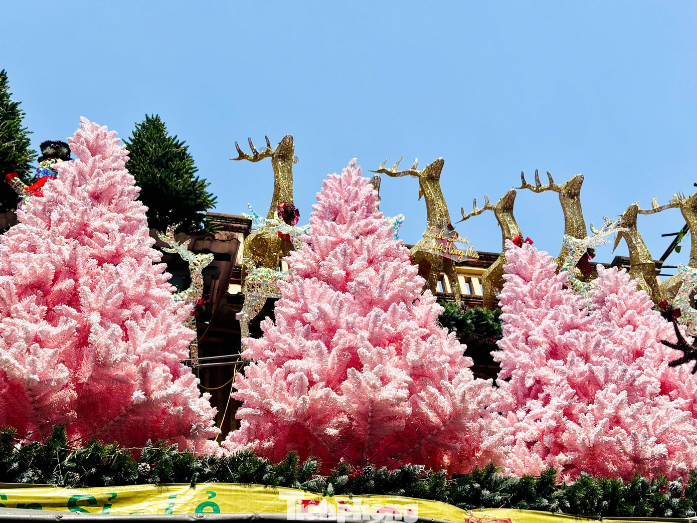 Những ngày này, nhiều khu vực ở Thủ đô cũng đã trang trí rực rỡ sắc màu đón Giáng sinh sớm.