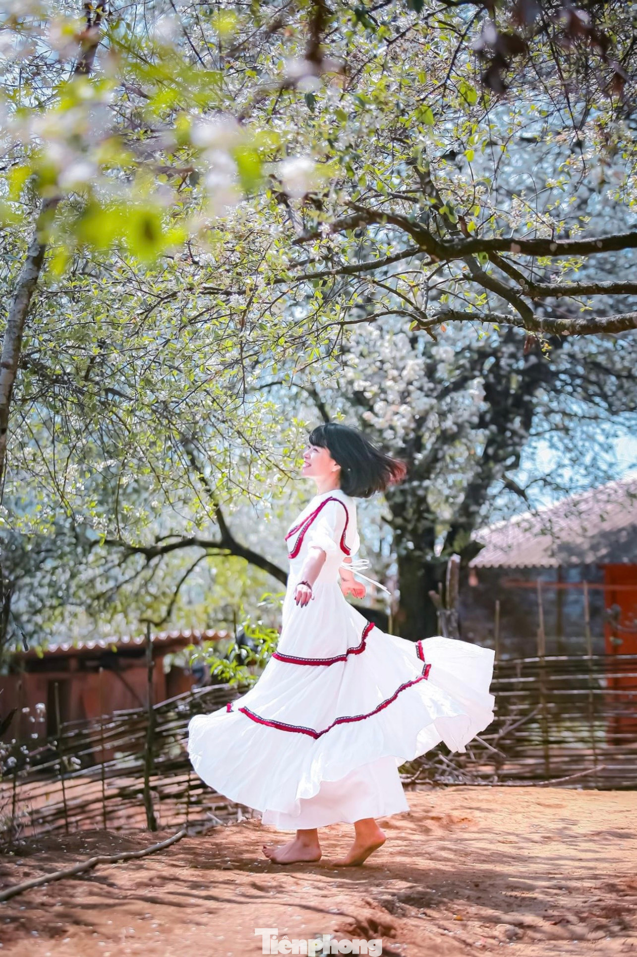 Bạn Lê Hà đến từ Hà Nội chia sẻ:" 3 ngày ở bản Nậm Nghiệp, tôi đã có những trải nghiệm ấn tượng. Ánh hoàng hôn lấp ló bên nếp nhà với những cây hoa sơn tra nở trắng tinh, đâu đó những âm thanh nhè nhẹ từ trong bếp lửa của người dân bản. Những phút giây tuyệt vời ấy tôi còn nhớ mãi".