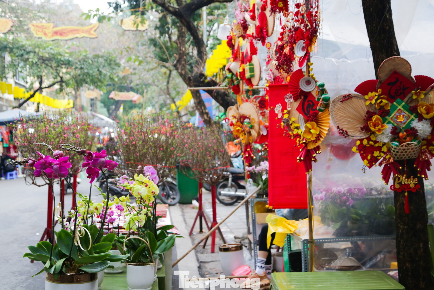 Du khách có thể chọn mua các mặt hàng đồ trang trí Tết phong phú với giá từ mấy chục ngàn đến vài trăm nghìn đồng.