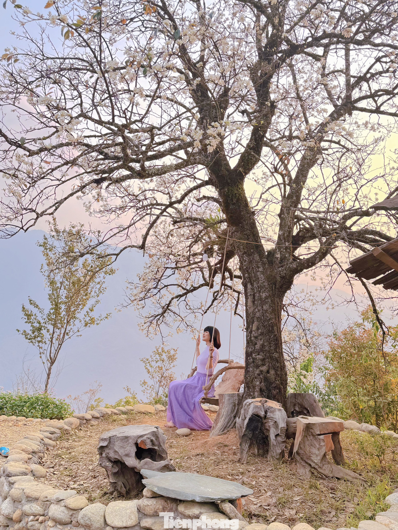 Bạn Lê Hà đến từ Hà Nội chia sẻ:" 3 ngày ở bản Nậm Nghiệp, tôi đã có những trải nghiệm ấn tượng. Ánh hoàng hôn lấp ló bên nếp nhà với những cây hoa sơn tra nở trắng tinh, đâu đó những âm thanh nhè nhẹ từ trong bếp lửa của người dân bản. Những phút giây tuyệt vời ấy tôi còn nhớ mãi".