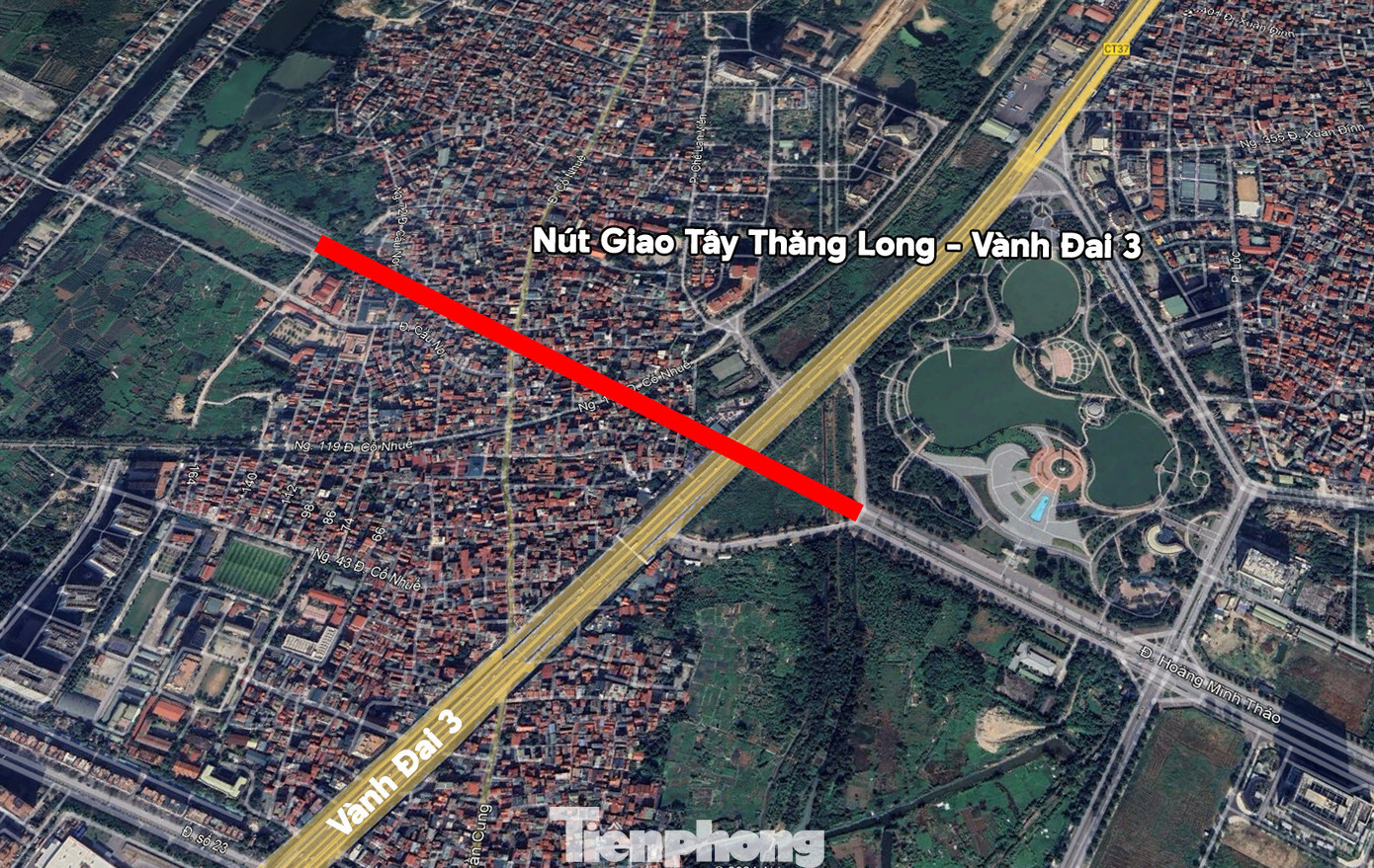 Dự án hầm chui tại nút giao Tây Thăng Long - vành đai 3 (quận Bắc Từ Liêm) cũng đang được Hà Nội đề xuất chủ trương xây dựng với tổng mức đầu tư dự kiến khoảng 1.156 tỷ đồng.