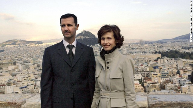 Tổng thống Assad cùng phu nhân tại thủ đô Athens, Hy Lạp tháng 12/2003