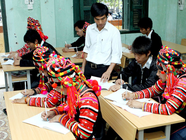 Học sinh PTTH huyện Mường Tè, Lai Châu Ảnh: Lê Thanh