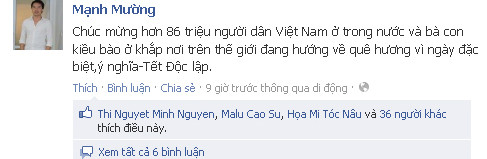 Lời chúc của một bạn trẻ trong ngày Tết Độc lập