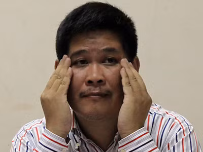 Phước Sang nhiều lần thở dài tại buổi gặp gỡ báo chí