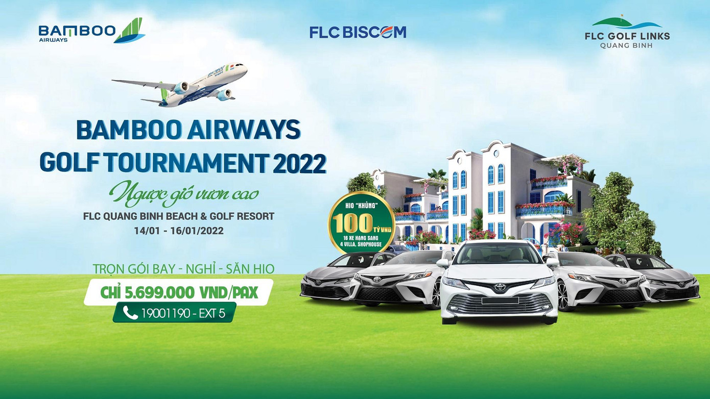 Giải đấu Bamboo Airways Golf Tournament 2022 – Ngược gió vươn cao sẽ diễn ra từ 14-16/01/2022 Giải đấu Bamboo Airways Golf Tournament 2022 – Ngược gió vươn cao sẽ diễn ra từ 14-16/01/2022