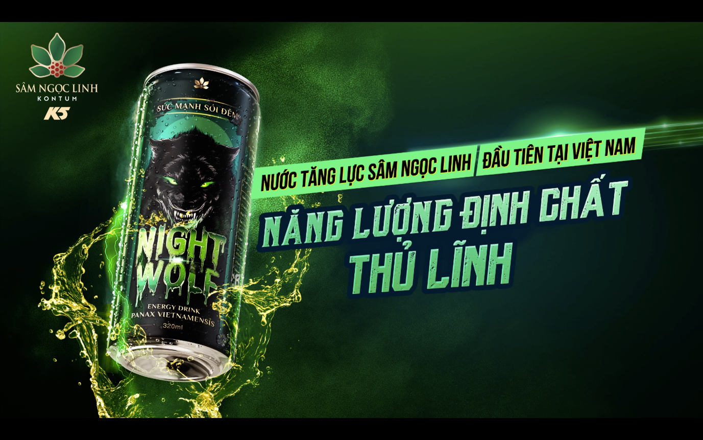 Thiết kế hiện đại, công thức độc đáo tốt cho sức khoẻ đường dài, Night Wolf được kì vọng là thương hiệu nước tăng lực thuần Việt đột phá trên thị trường.