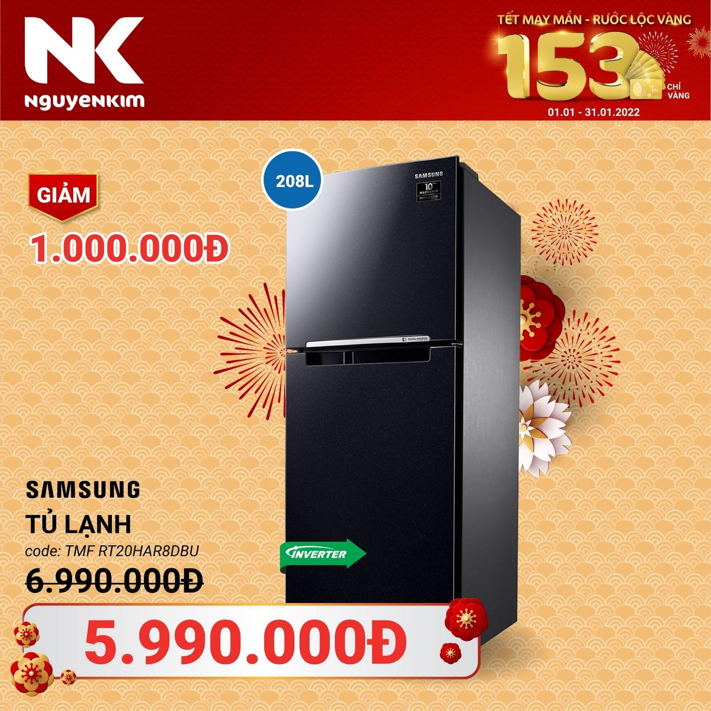 Để thực phẩm ngày Tết thêm tươi ngon và an toàn, tủ lạnh Samsung Inverter TMF RT20HAR8DBU chính là "trợ thủ" không thể thiếu trong gian bếp của các gia đình Việt