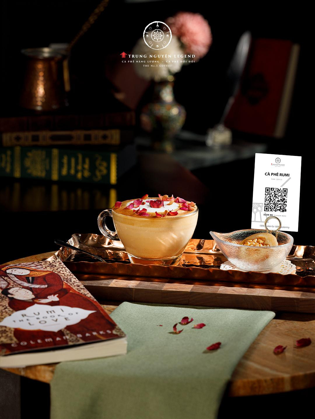 Cà phê Rumi được sáng tạo theo phong cách cà phê của Ottoman và cảm hứng từ những vần thơ rực lửa của nhà thơ Rumi