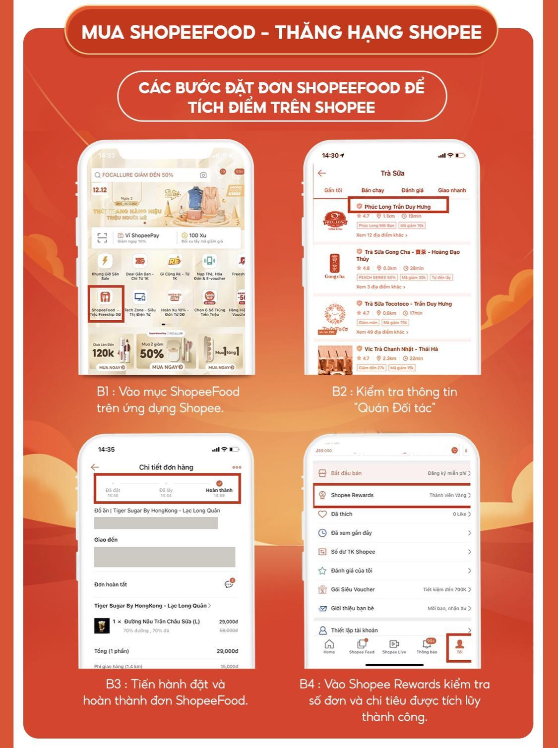 Hạng Kim Cương với ngập tràn ưu đãi hấp dẫn sẽ không còn là xa vời bởi từ hôm nay, người dùng đã có thêm cơ hội tích điểm khi đặt món từ “Quán Đối Tác” trên ShopeeFood chỉ với 4 thao tác đơn giản. Hạng Kim Cương với ngập tràn ưu đãi hấp dẫn sẽ không còn là xa vời bởi từ hôm nay, người dùng đã có thêm cơ hội tích điểm khi đặt món từ “Quán Đối Tác” trên ShopeeFood chỉ với 4 thao tác đơn giản.
