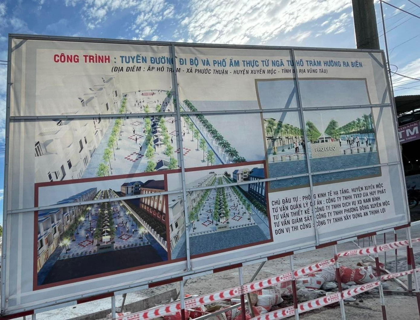 Phố ẩm thực và phố đi bộ là một phần trong bãi tắm công cộng 10,6 ha của Xuyên Mộc