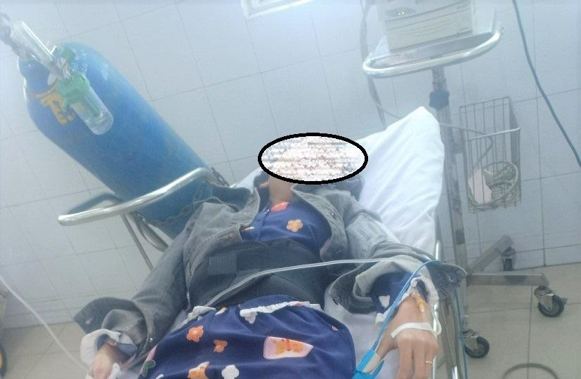 Chị K. đang điều trị tại bệnh viện