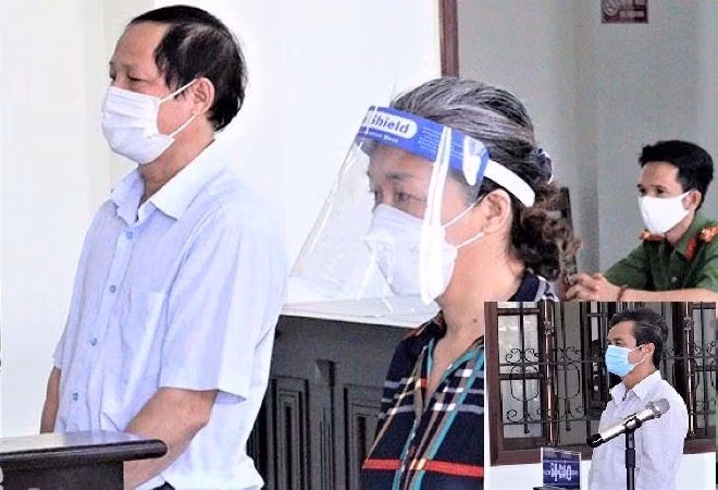 Thanh, Thảo và Việt trong lần xét xử đầu tháng 3
