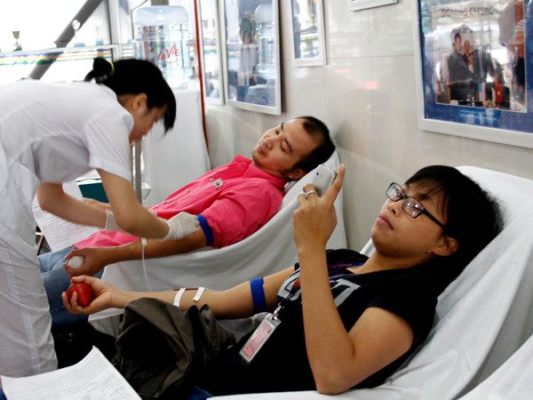 Hoạt động hiến máu nhân đạo tại chương trình