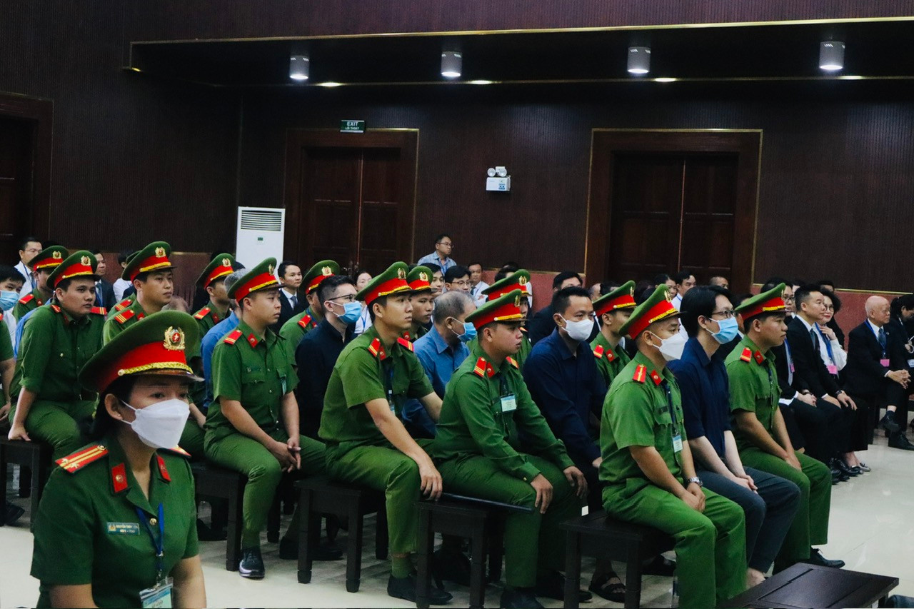 Phiên tòa phúc thẩm giai đoạn 2 Vạn Thịnh Phát. Ảnh: Tân Châu