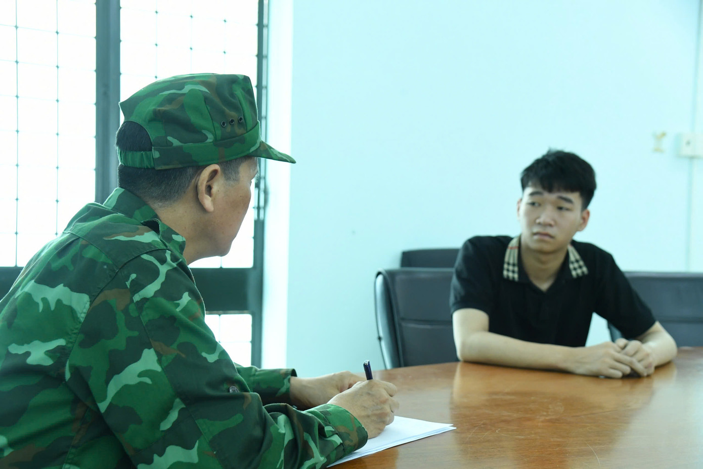 Đối tượng Chu Quốc Cường tại Cơ quan chức năng.