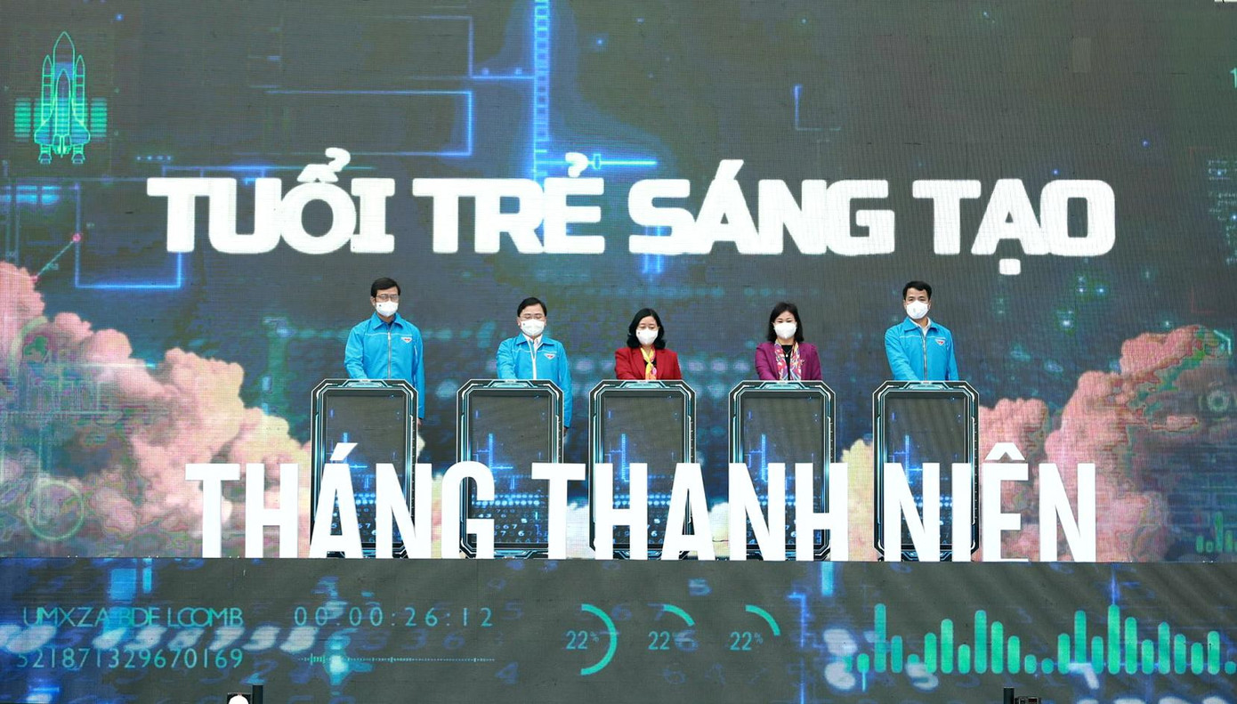 Tháng Thanh niên 2022 có chủ đề &quot;Tuổi trẻ sáng tạo&quot;. Ảnh: Bảo Anh