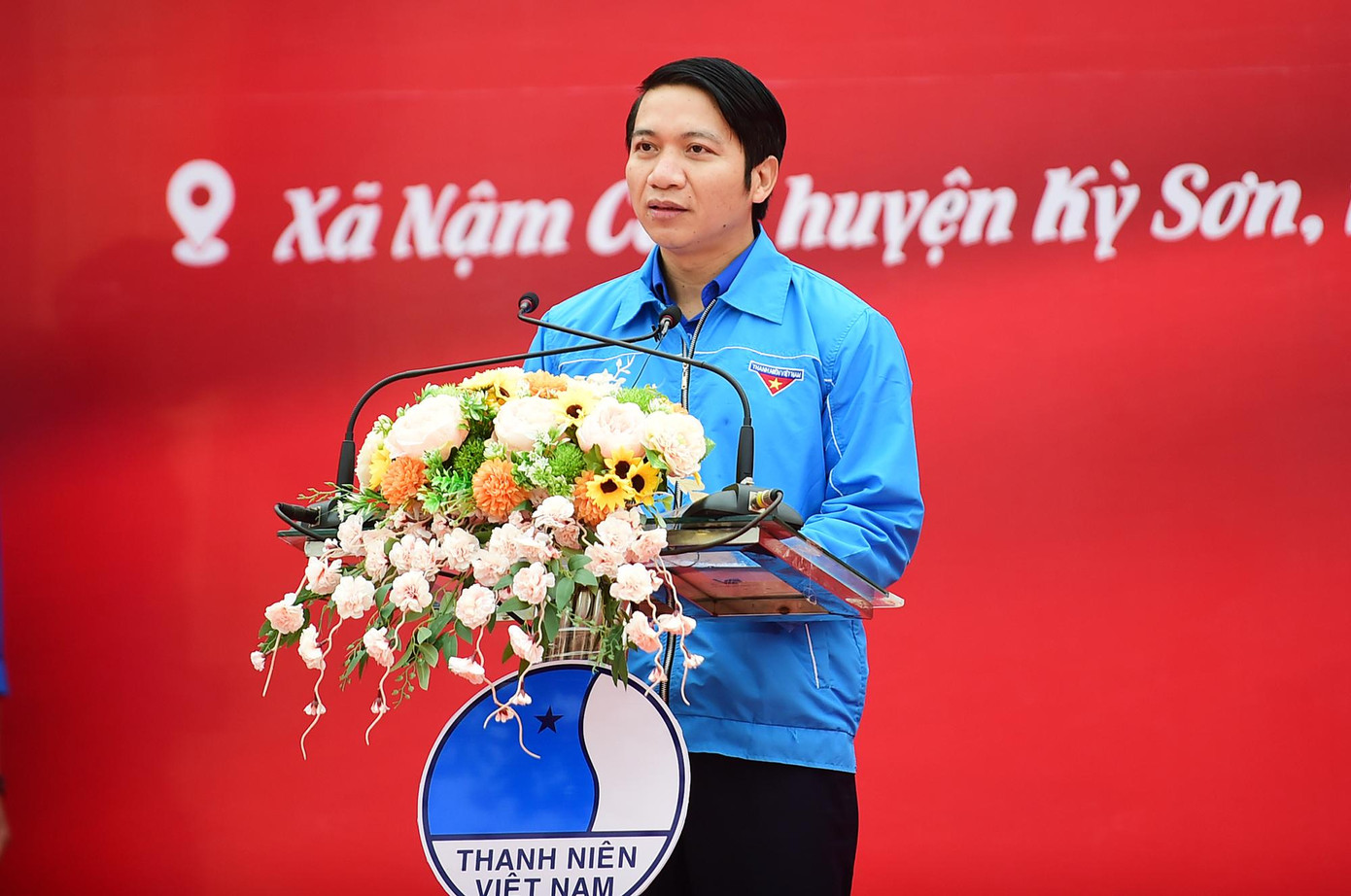 Anh Nguyễn Ngọc Lương phát biểu tại chương trình. Anh Nguyễn Ngọc Lương phát biểu tại chương trình.