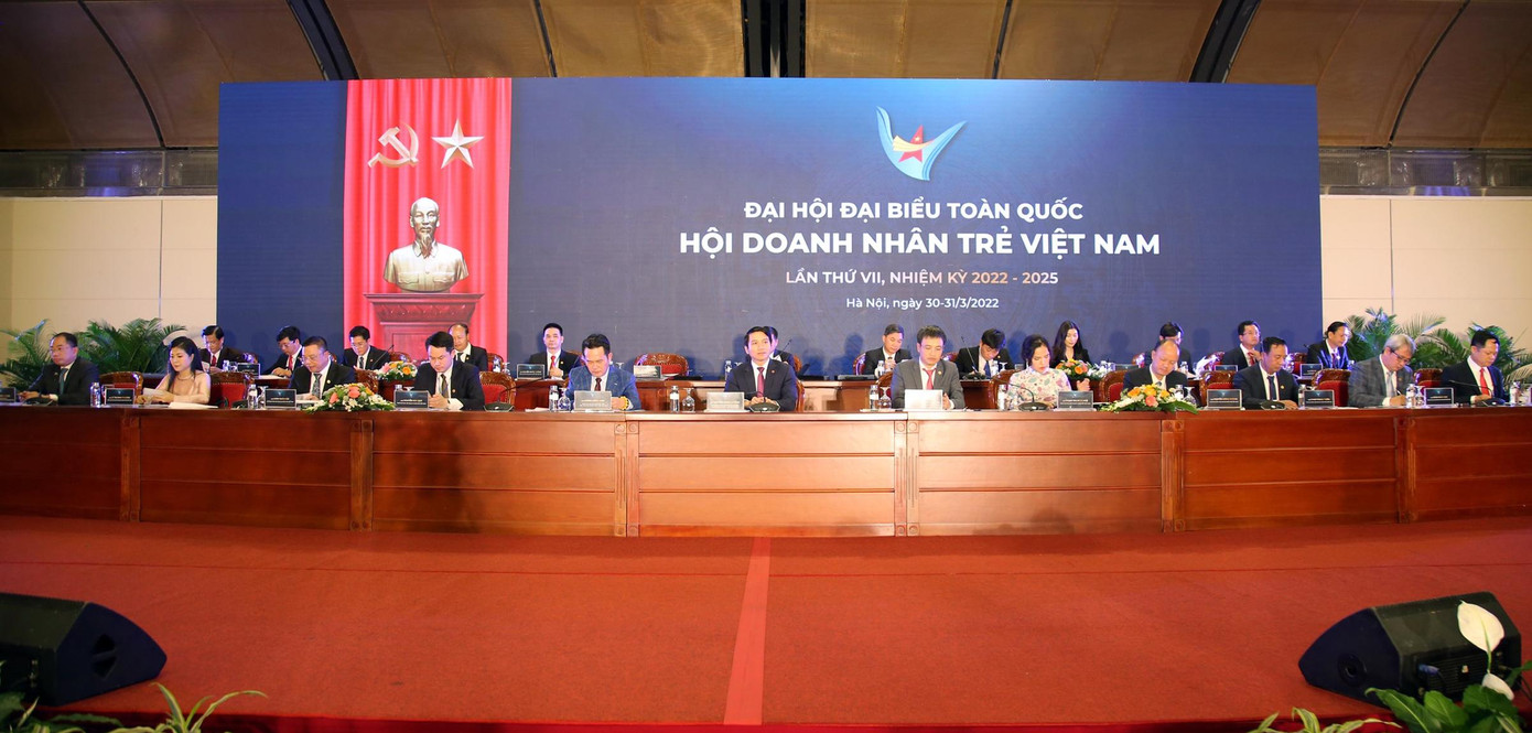 Phiên thứ nhất Đại hội Hội Doanh nhân trẻ Việt Nam lần thứ VII. Ảnh: Lâm Đăng Hải
