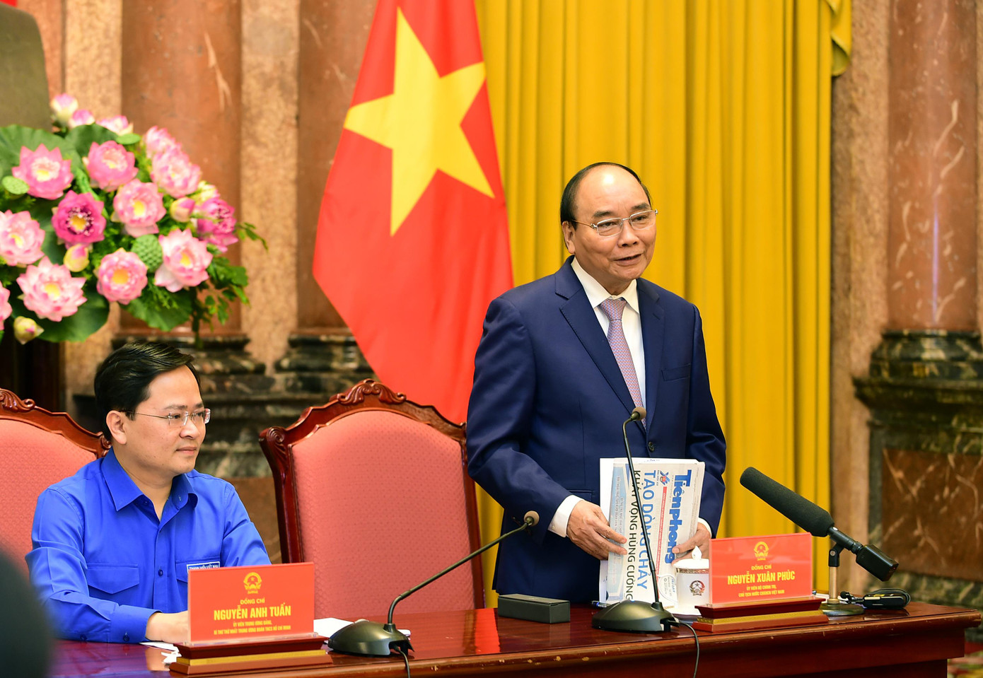 Chủ tịch nước Nguyễn Xuân Phúc phát biểu tại chương trình. Ảnh: Xuân Tùng