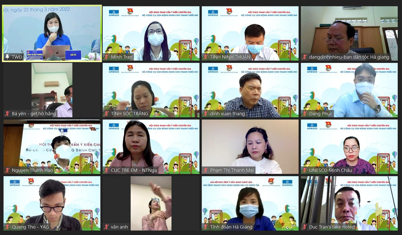 Hội thảo diễn ra theo hình thức trực tuyến.