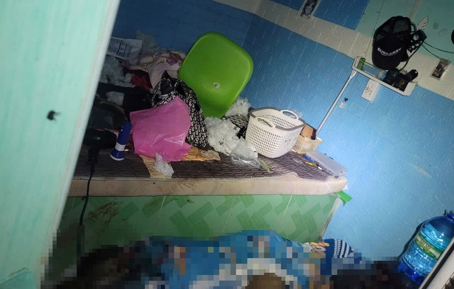 Hiện trường vụ án. Ảnh: Công an Vĩnh Long Hiện trường vụ án. Ảnh: Công an Vĩnh Long