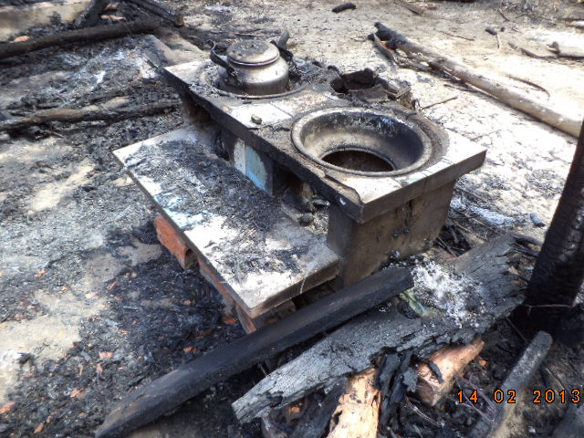 Bếp lò cháy rụi