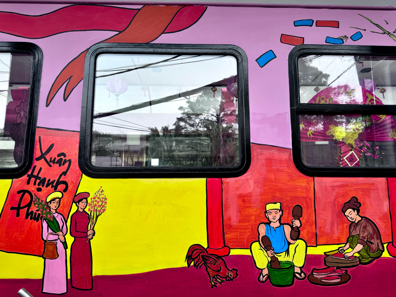 Các họa sĩ dùng lối vẽ của tranh dân gian, hơi hướng tranh của làng Đông Hồ. Các nét vẽ được thể hiện đơn giản, dễ xem, dễ nhớ và gần gũi với tất cả mọi người. Các họa sĩ dùng lối vẽ của tranh dân gian, hơi hướng tranh của làng Đông Hồ. Các nét vẽ được thể hiện đơn giản, dễ xem, dễ nhớ và gần gũi với tất cả mọi người.