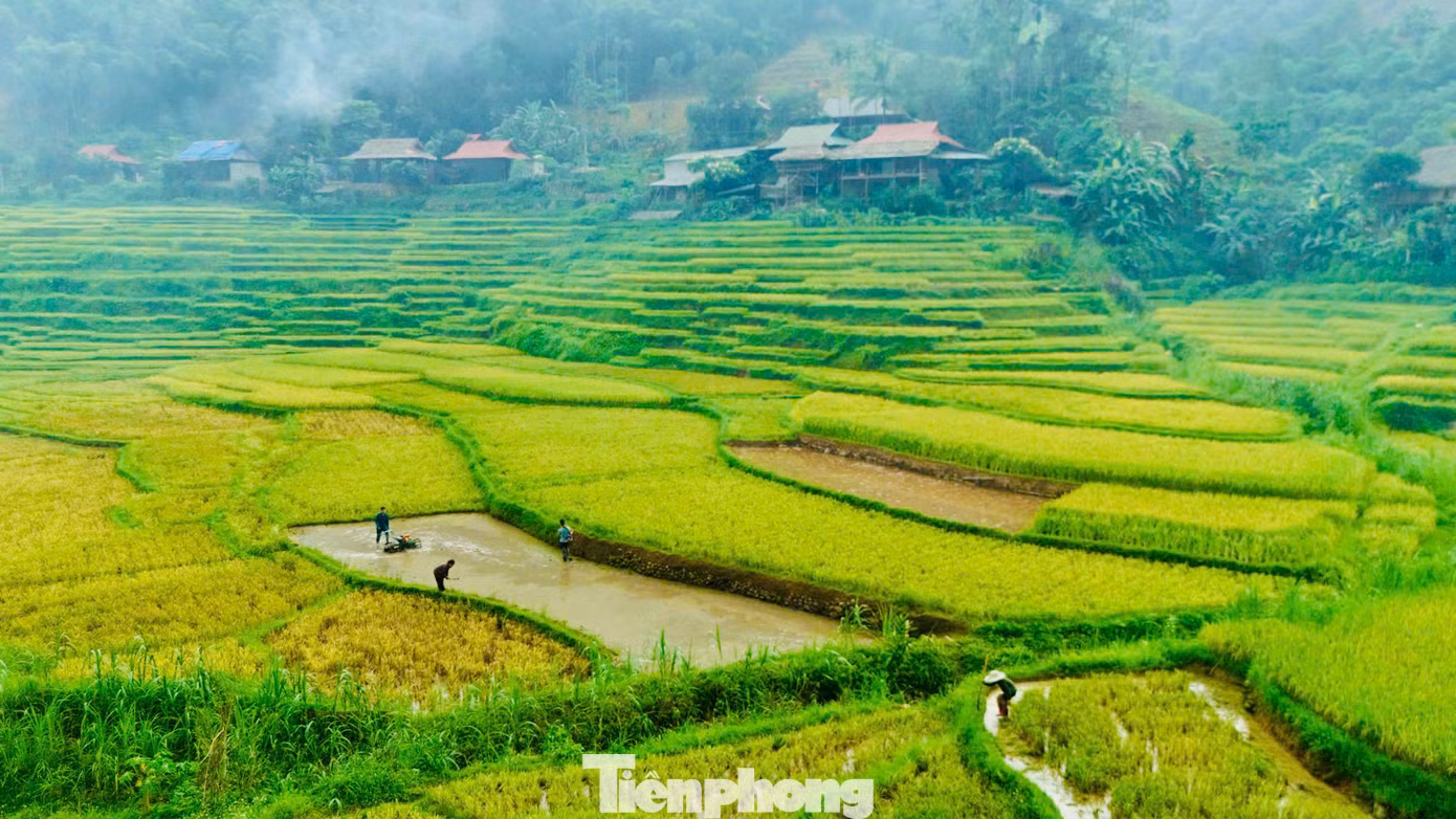 Pù Luông mang đậm nét đẹp của miền núi cao Tây Bắc với ruộng bậc thang lớp lớp, mây núi trùng điệp, mang nét đẹp mờ ảo, hoang sơ đến mê người.