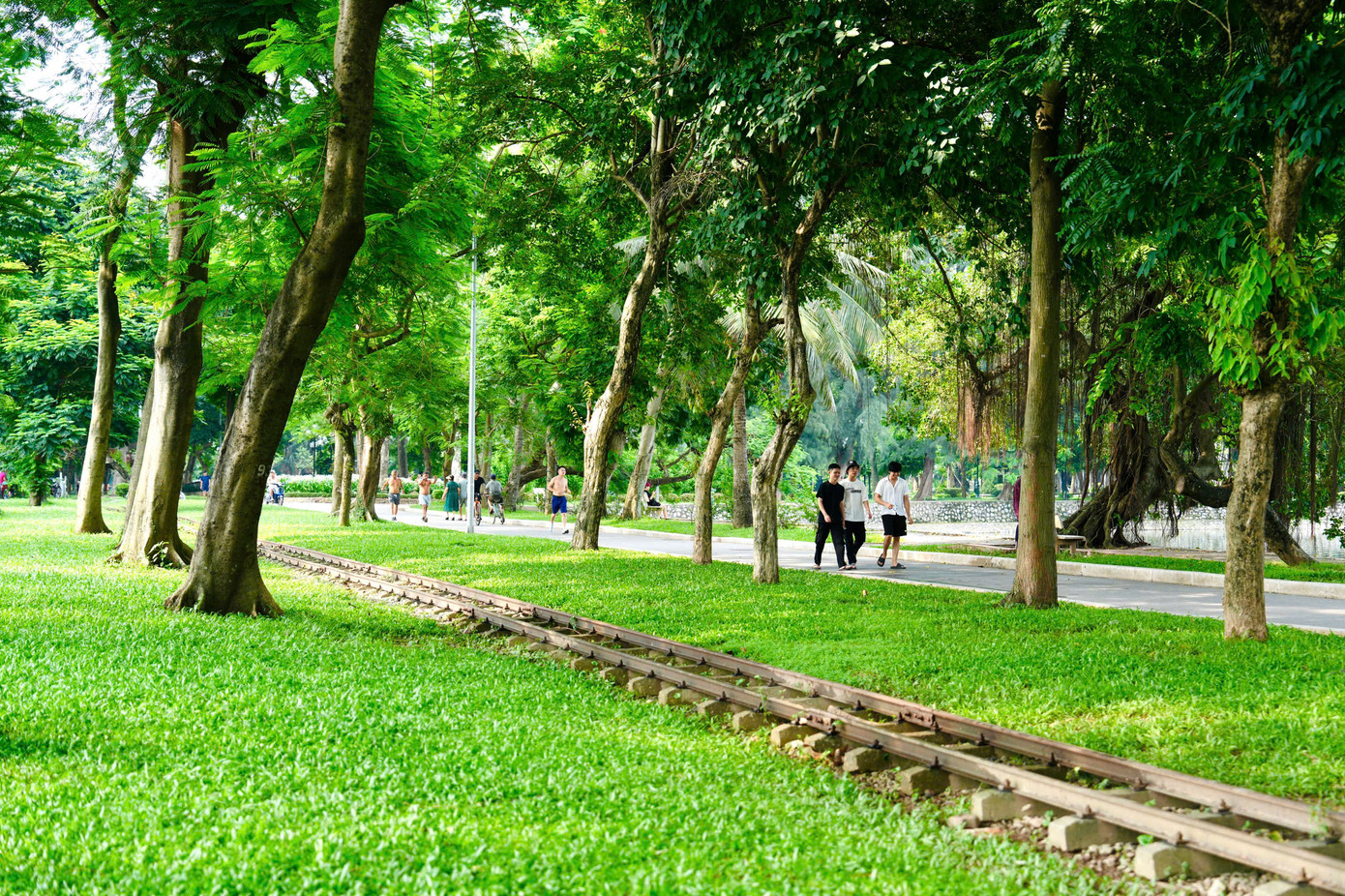 Nằm giữa nhịp sống sôi động và tấp nập của thủ đô Hà Nội, công viên Lê Nin không chỉ là một &quot;lá phổi xanh&quot; mang lại không gian trong lành cho người dân nơi đây, mà còn là điểm đến lý tưởng để người dân thư giãn và tận hưởng cuộc sống.