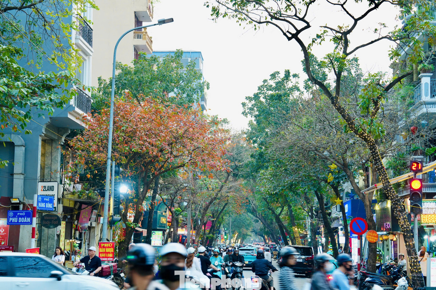 Ở nhiều góc phố Hà Nội, cây xanh bắt đầu chuyển sang sắc đỏ, sắc vàng rực rỡ. Ở nhiều góc phố Hà Nội, cây xanh bắt đầu chuyển sang sắc đỏ, sắc vàng rực rỡ.