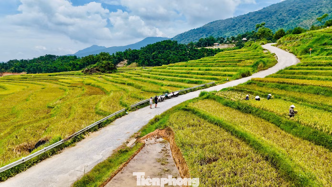 Pù Luông mang đậm nét đẹp của miền núi cao Tây Bắc với ruộng bậc thang lớp lớp, mây núi trùng điệp, mang nét đẹp mờ ảo, hoang sơ đến mê người.