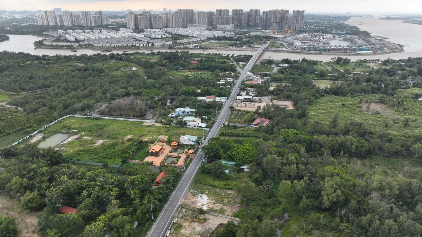 Tuyến đường Long Phước nhìn từ trên cao. Ảnh: CTV Tuyến đường Long Phước nhìn từ trên cao. Ảnh: CTV