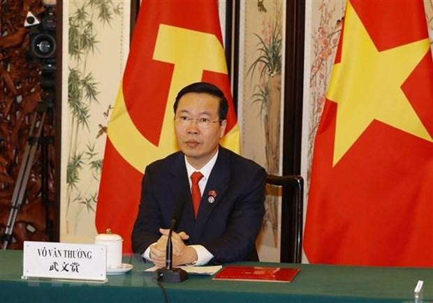 Thường trực Ban Bí thư Võ Văn Thưởng hội đàm với Ủy viên Thường vụ Bộ Chính trị Đảng Cộng sản Trung Quốc Thái Kỳ. (Ảnh: Trí Dũng/TTXVN) Thường trực Ban Bí thư Võ Văn Thưởng hội đàm với Ủy viên Thường vụ Bộ Chính trị Đảng Cộng sản Trung Quốc Thái Kỳ. (Ảnh: Trí Dũng/TTXVN)