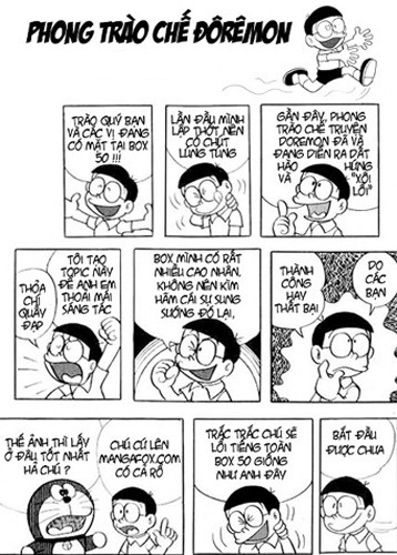 Hiện nay trên các diễn đàn của giới trẻ đang rộ lên phong trào chế truyện tranh Đôrêmon
