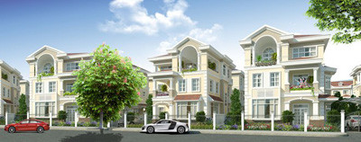 Nhà phố của Mỹ Phú 3 được thiết kế gồm những đường nét đơn giản, khỏe khoắn