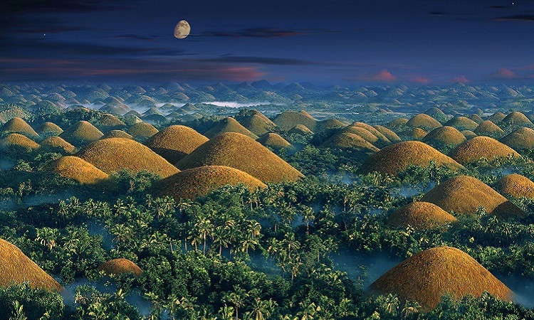 Quần thể đồi Chocolate có địa hình độc đáo. Quần thể đồi Chocolate có địa hình độc đáo.