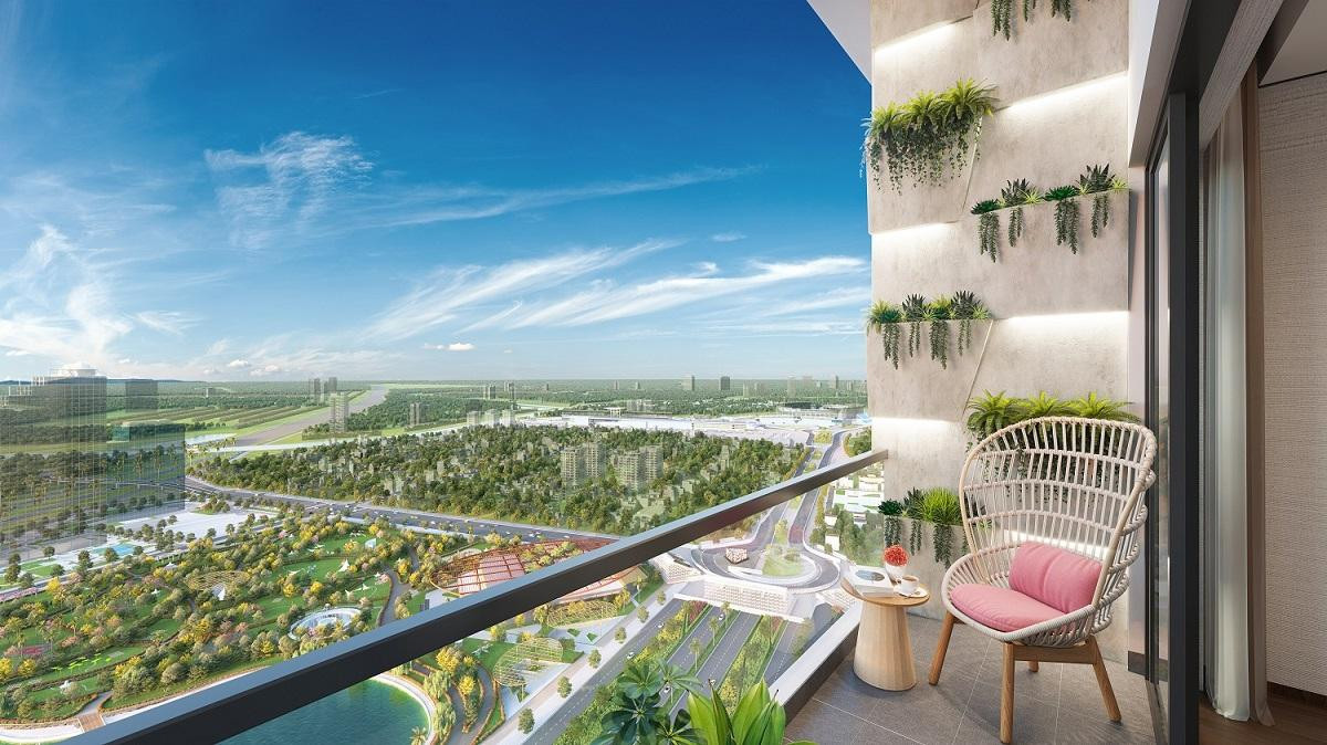 Tầm nhìn tại balcony The Matrix One không bị che khuất bởi bất cứ công trình cao tầng nào, tạo ra khoảng không vô cùng mãn nhãn, khoáng đạt.