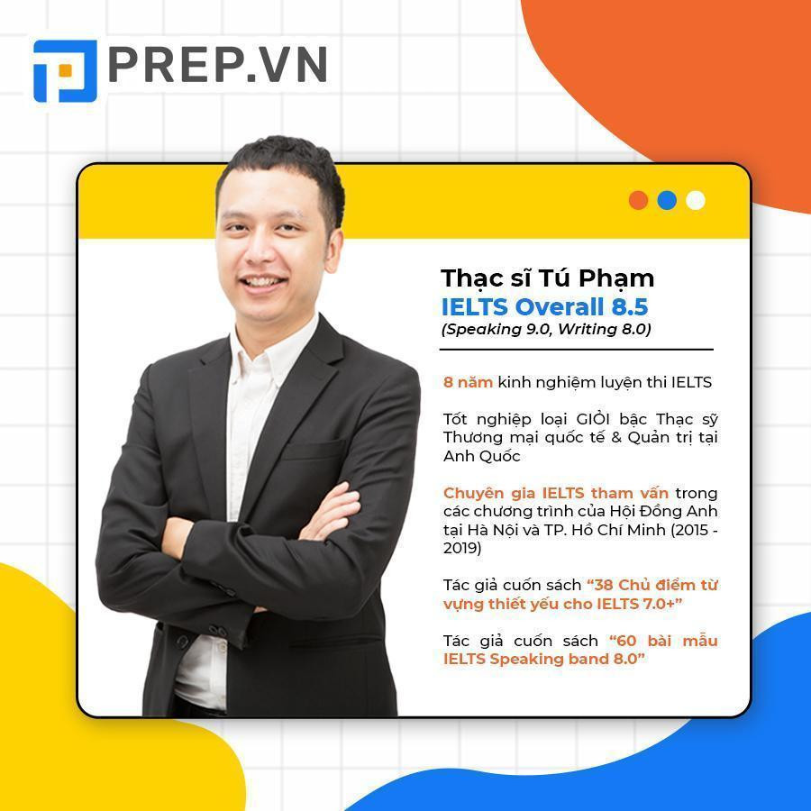 Từng tự luyện thi IELTS, với 8 năm kinh nghiệm giảng dạy, Thạc sĩ Tú Phạm thấu hiểu khó khăn của các học viên, và không ngừng tìm ra phương pháp luyện và học tối ưu nhất