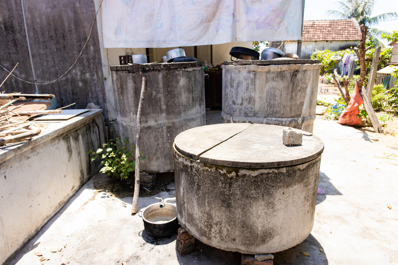 Bể chứa nước mưa của người dân xã Diễn Yên, huyện Diễn Châu, Nghệ An