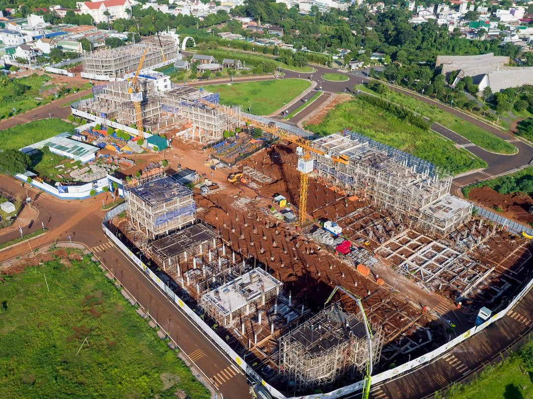 Thành phố Cà phê luôn đảm bảo tiến độ thi công