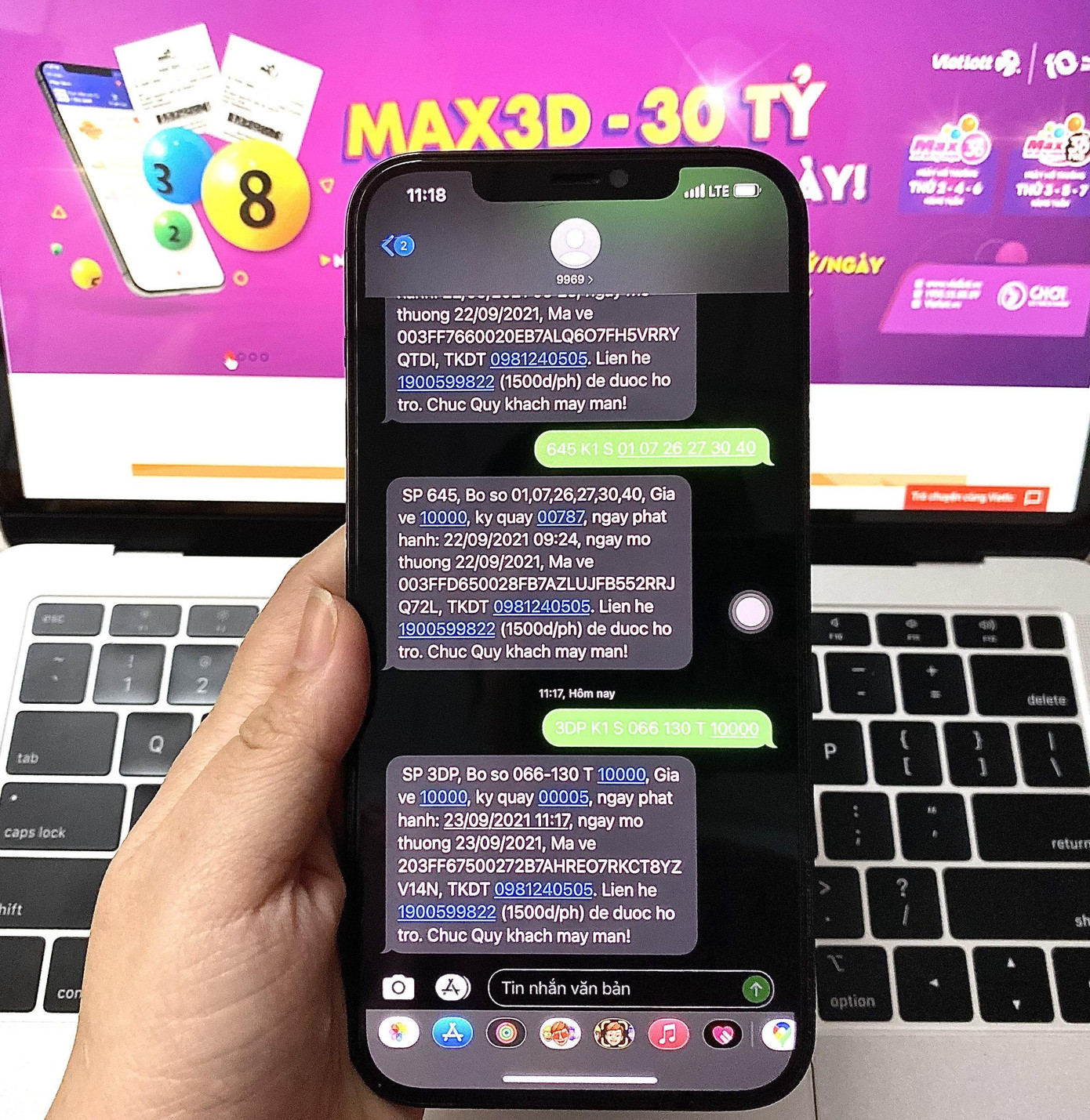 Người chơi dễ dàng mua các sản phẩm Vietlott chỉ bằng một chiếc điện thoại
