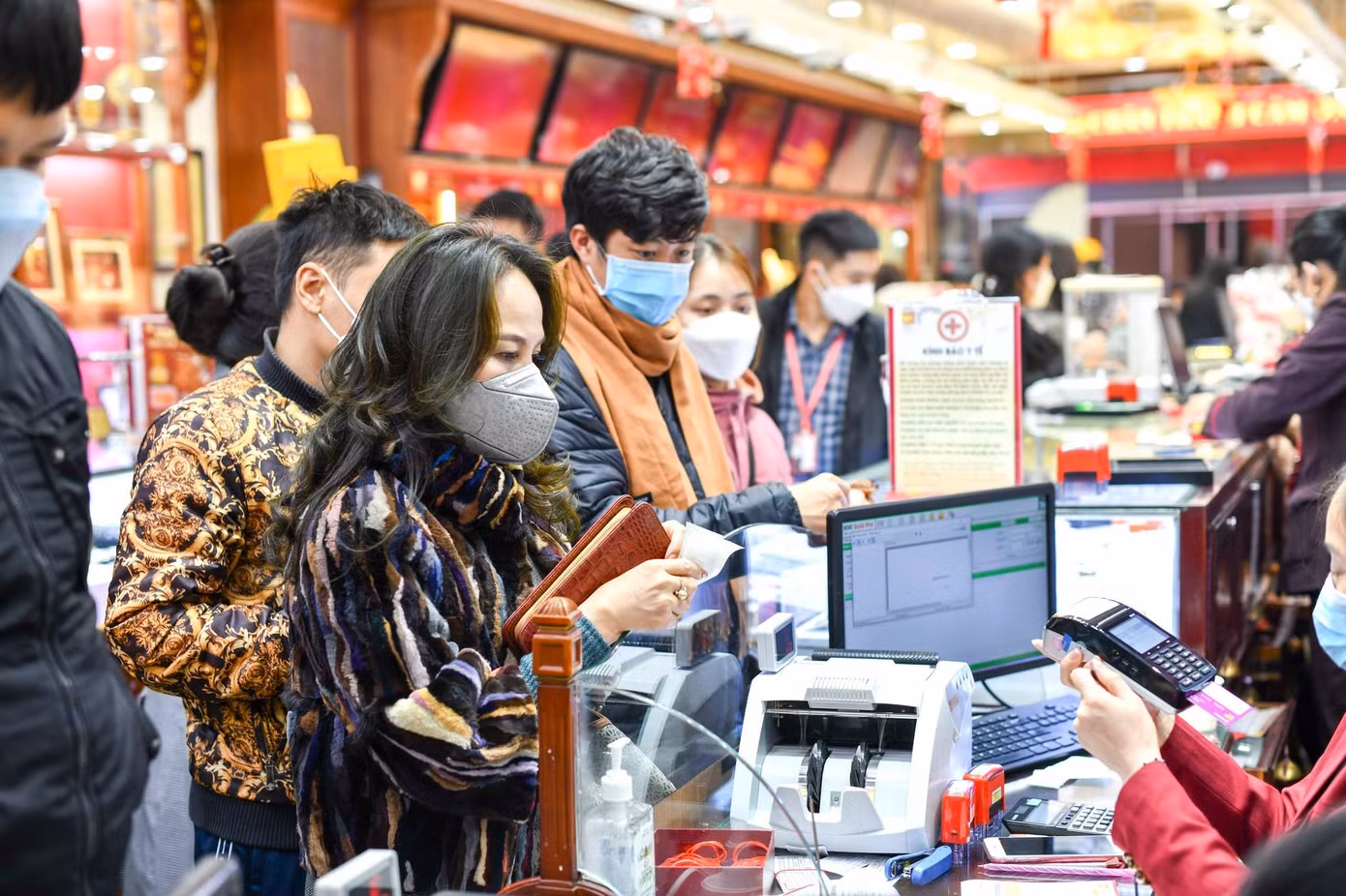 Quầy thanh toán xếp hàng chờ đợi Quầy thanh toán xếp hàng chờ đợi