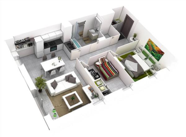 Những mẫu nhà 1 tầng đẹp dưới 500 triệu cho vợ chồng trẻ ít tiền ảnh 6