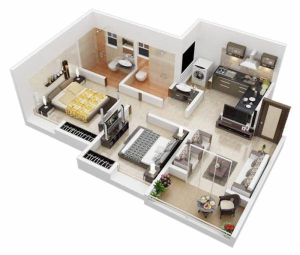 Những mẫu nhà 1 tầng đẹp dưới 500 triệu cho vợ chồng trẻ ít tiền ảnh 1