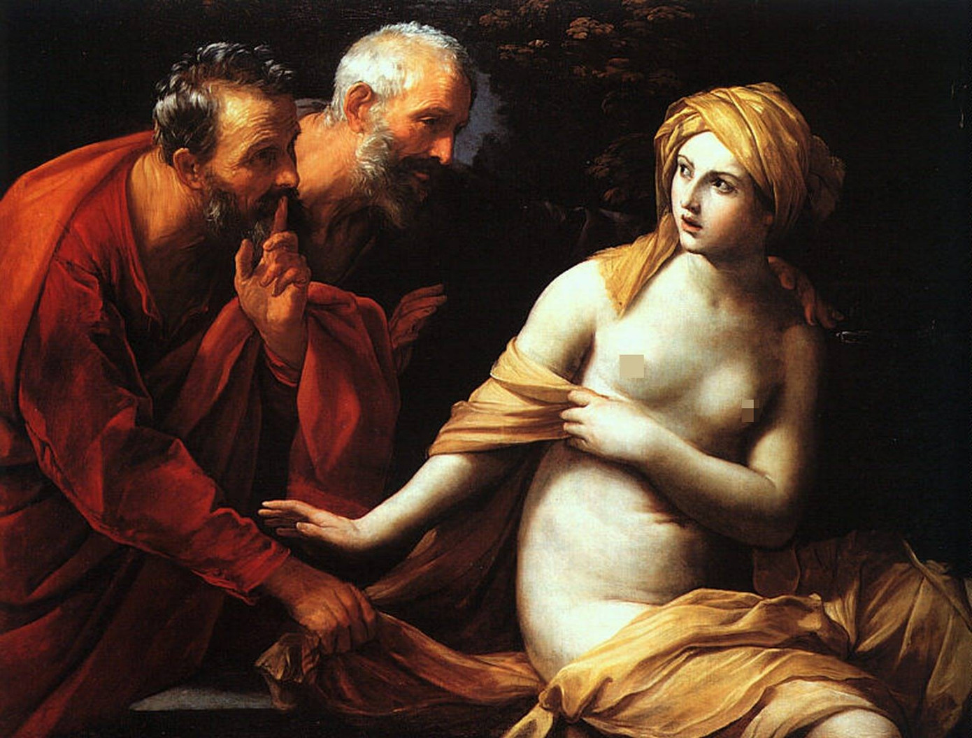 Bức Susanna and the Elders của Guido Reni. Ảnh: Sartle. Bức Susanna and the Elders của Guido Reni. Ảnh: Sartle.