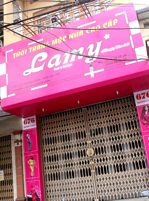 Cửa hàng quần áo của Giang, nơi nạn nhân bị sát hại